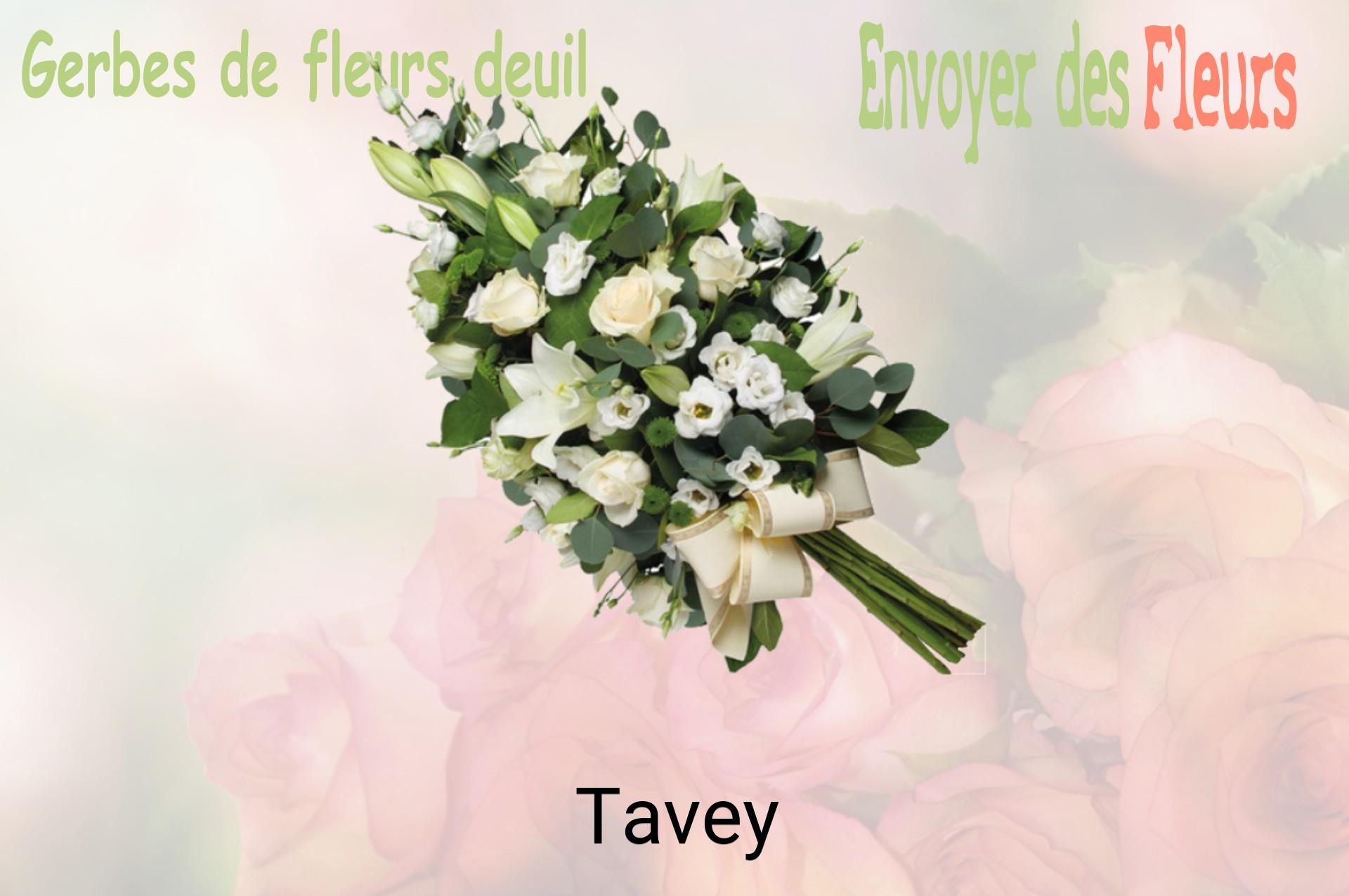 Gerbe de fleurs de deuil livrée à Tavey